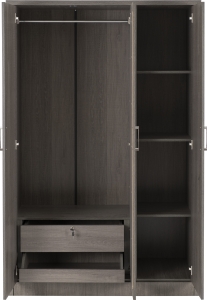 Image: 7173 - Lisbon 3 Door Wardrobe - Grain